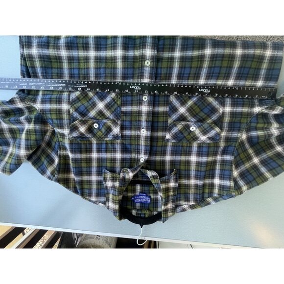 Pendleton WOOLENMILLS Wool Flannel Shirt Size XXL  PLAID BLUE/GREEN - Picture 8 of 16